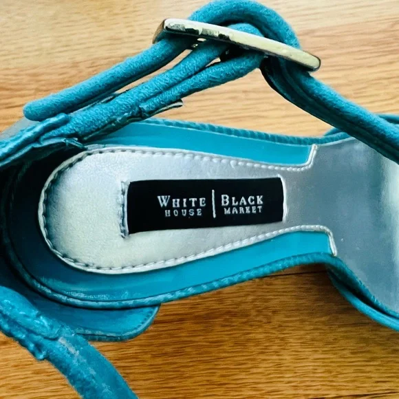 White House Black Market Heels, Size 7M, Turquoise - Picture 7 of 11